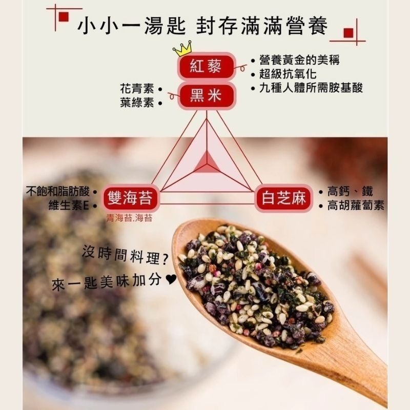 即期優惠 ~超百搭 紅藜香鬆（全素）-細節圖3
