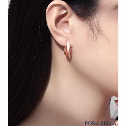 <Porabella>S925純銀法式白貝母耳環  高級輕奢  氣質款 玫瑰金耳環 送女友 生日禮物 Earring-細節圖4