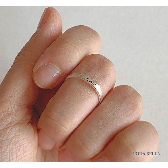 <Porabella>925純銀可愛貓咪戒指 時尚個性  韓版簡約  小眾ins設計  可調開口式 銀戒  Rings-細節圖5