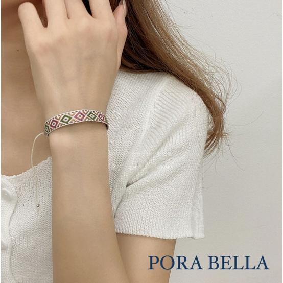 <Porabella>韓國小清新手環 刺繡手環 小碎花手繩 好運轉運手繩  幸運姻緣 好人緣紅繩手鍊 Bracelet-細節圖6