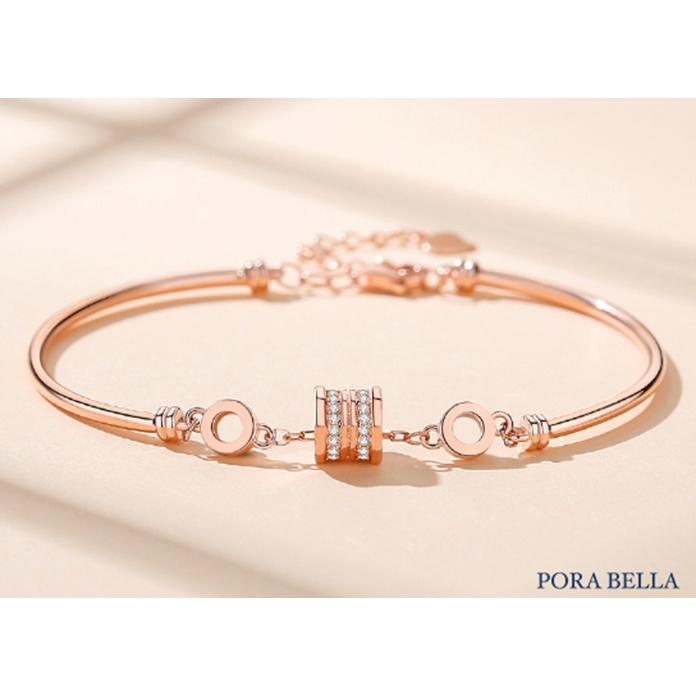 <Porabella>925純銀小蠻腰手鍊 輕奢設計感手環 玫瑰金/白金兩色 Bracelets-細節圖2