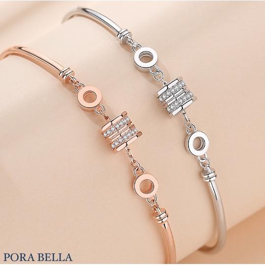 <Porabella>925純銀小蠻腰手鍊 輕奢設計感手環 玫瑰金/白金兩色 Bracelets-細節圖4