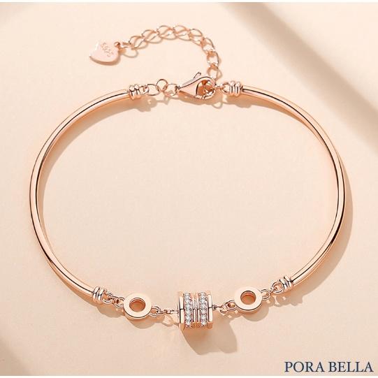<Porabella>925純銀小蠻腰手鍊 輕奢設計感手環 玫瑰金/白金兩色 Bracelets-細節圖5