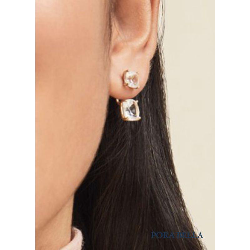 <Porabella>925純銀耳環耳釘  歐美時尚小眾ins風輕奢氣質鑽石耳環  可拆式兩種戴法  Earrings-細節圖3