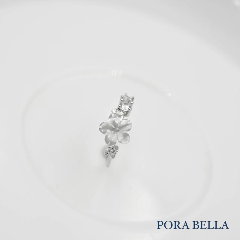 <Porabella>925純銀韓版小花戒指 森林系氣質溫柔款小花開口戒指 可調節式戒指 RINGS-細節圖4