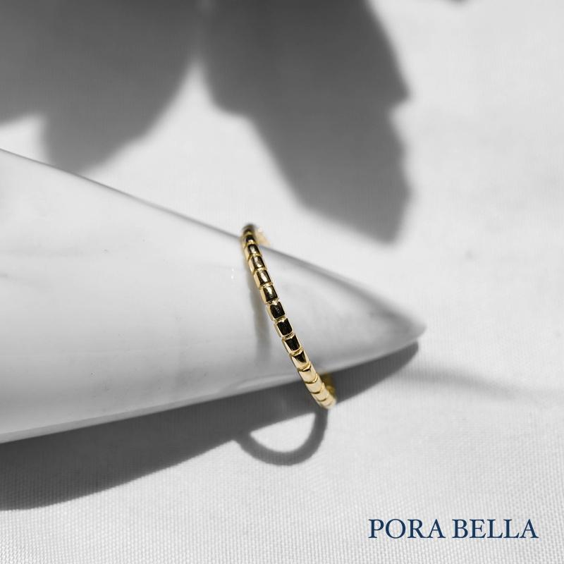 <Porabella>925純銀造型戒指 混搭風氣質線條簡約開口戒指 可調節式戒指 RINGS-細節圖3