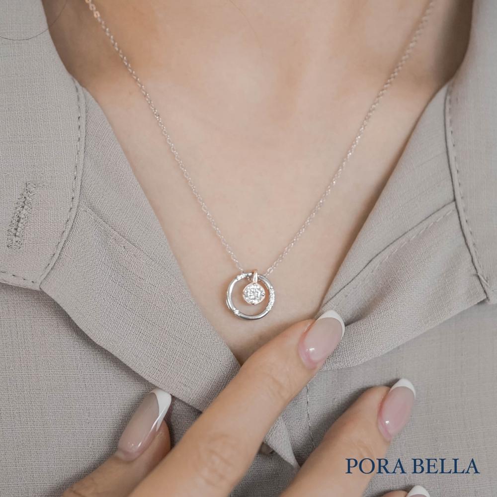 <Porabella>925純銀鋯石項鍊 設計款項鍊 純銀項鍊 母親節禮物 情人節禮物 告白 生日禮物 Necklace-細節圖8