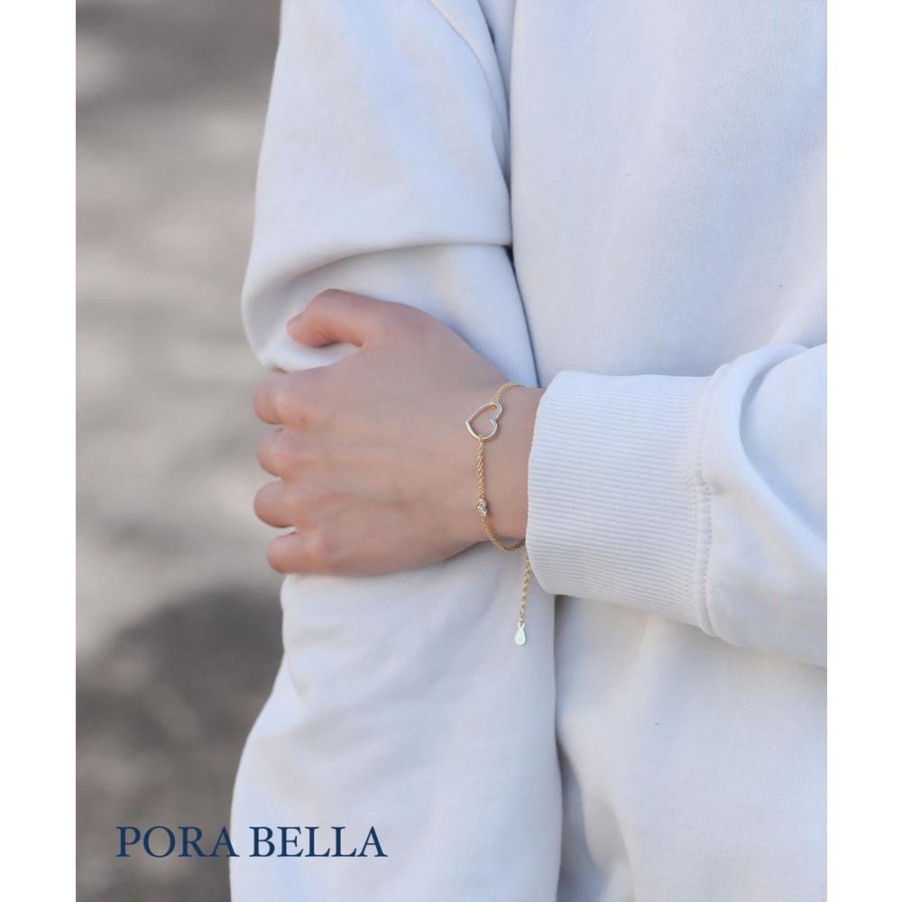 <Porabella>925純銀小巧愛心鋯石造型手鍊 告白禮物 情人節禮物 送女友 銀飾 Bracelets-細節圖3