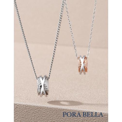 <Porabella>925純銀情侶款項鍊 男女款時尚小眾簡約 幾何不規則轉動項鍊 Necklace <一對販售>-細節圖3