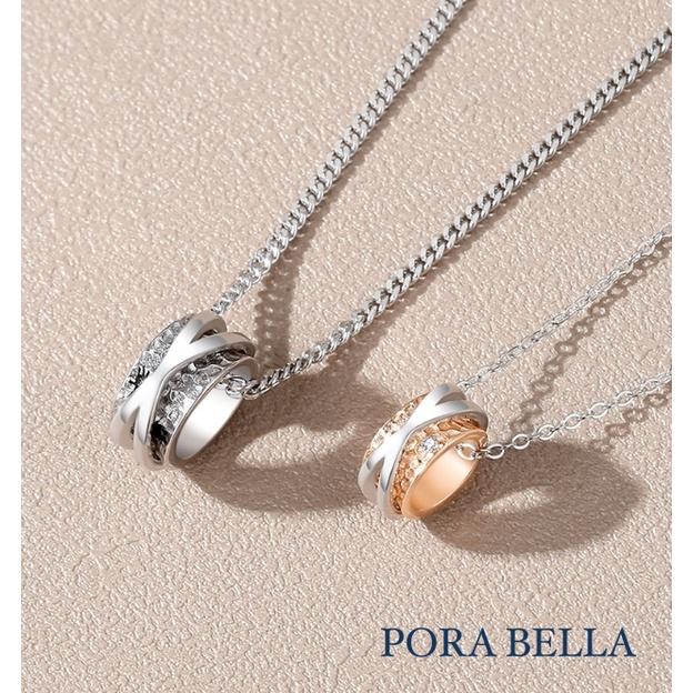 <Porabella>925純銀情侶款項鍊 男女款時尚小眾簡約 幾何不規則轉動項鍊 Necklace <一對販售>-細節圖5