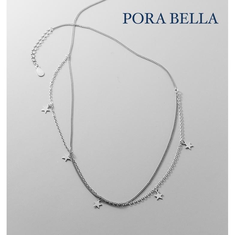 <Porabella>925純銀星星雙鍊項鍊 小眾設計款ins風 情人節禮物 生日禮物 2022新款 Necklace-細節圖5