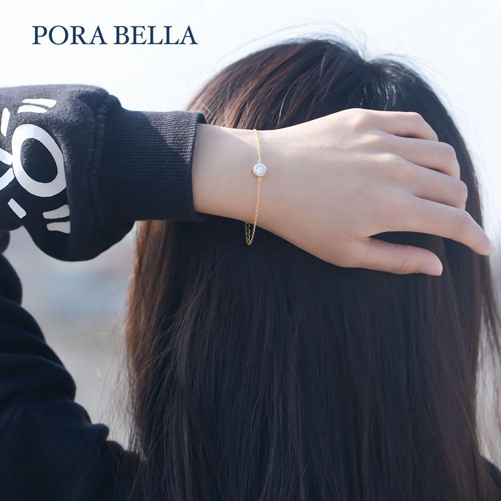 <Porabella>925純銀藍寶白寶鋯石手鍊 告白禮物 情人節禮物 送女友 銀飾 Bracelets-細節圖3