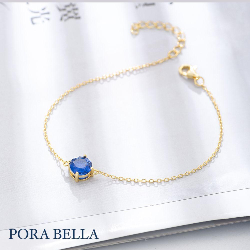 <Porabella>925純銀藍寶白寶鋯石手鍊 告白禮物 情人節禮物 送女友 銀飾 Bracelets-細節圖4
