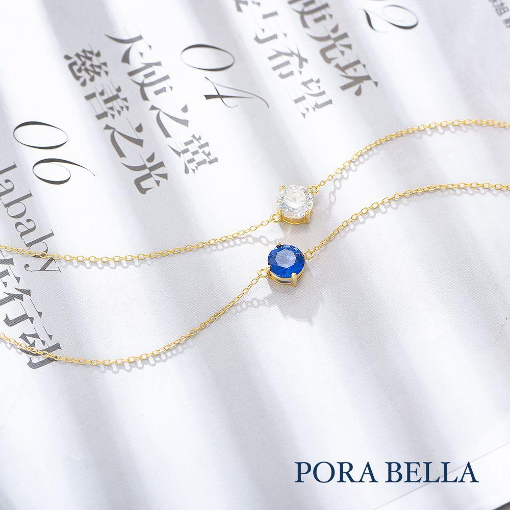 <Porabella>925純銀藍寶白寶鋯石手鍊 告白禮物 情人節禮物 送女友 銀飾 Bracelets-細節圖7