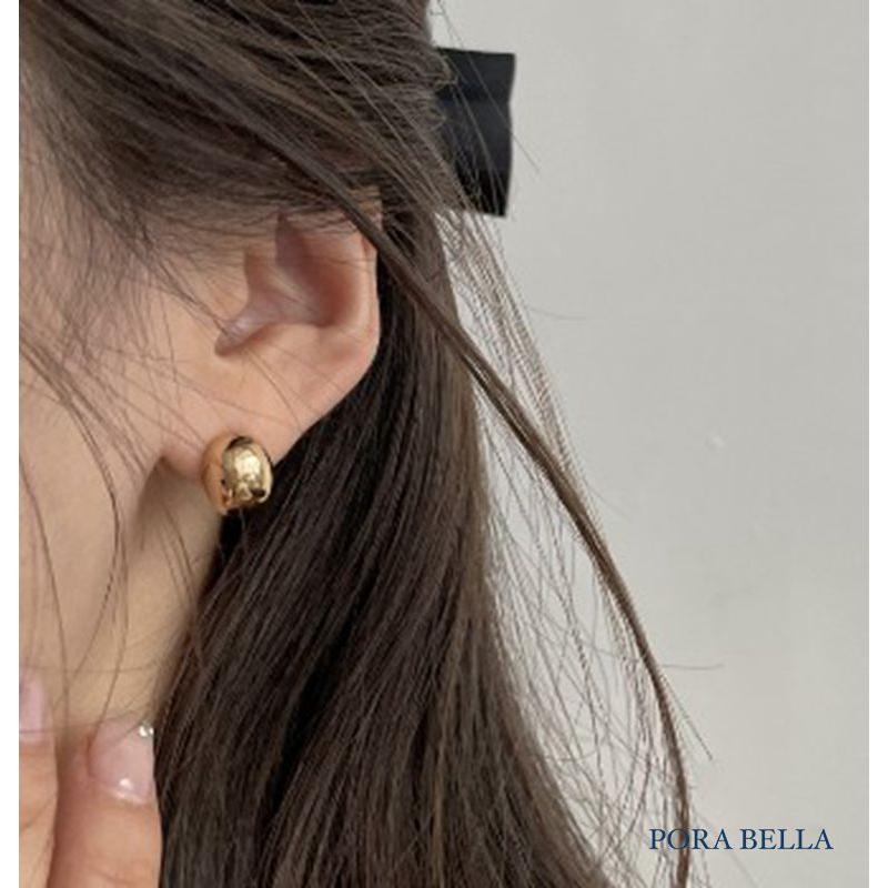 <Porabella>925純銀月光石耳 韓版簡約設計 小眾ins風輕奢氣質耳環 金銀兩色穿洞式耳環 Earrings-細節圖4