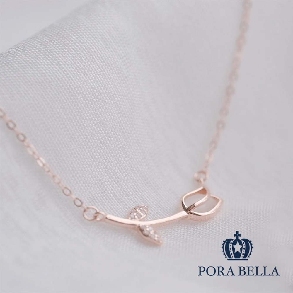 <Porabella>925純銀花朵項鍊 小眾設計款ins風 情人節禮物 生日禮物 玫瑰花項鍊 Necklace-細節圖8