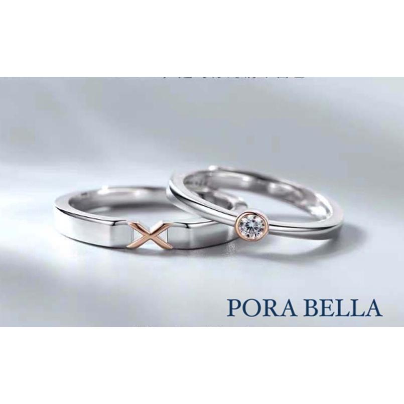 <Porabella>925純銀xoxo男女情侶對戒  情人節禮物可調開口式對戒 Couple Rings <一對販售>-細節圖5