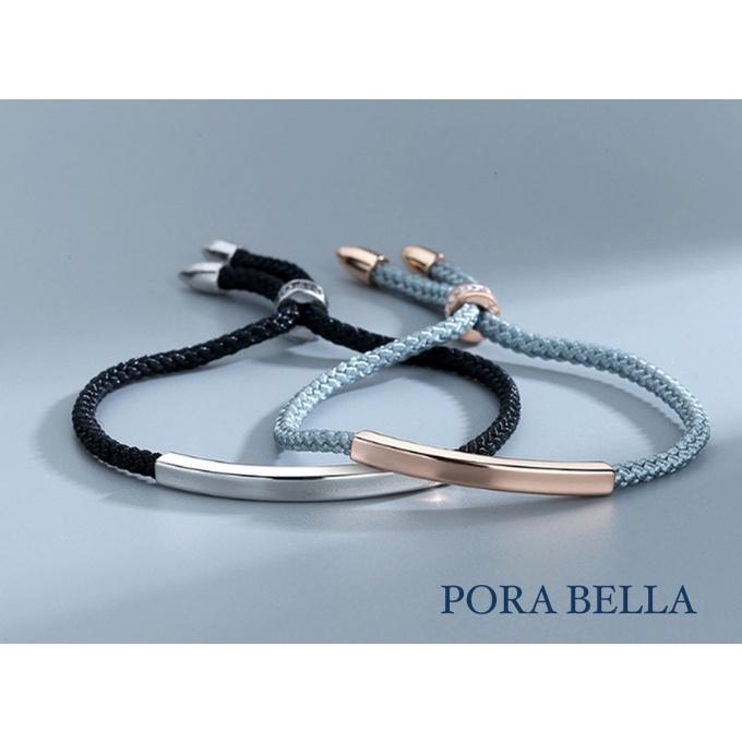 <Porabella>925純銀手鍊 情侶手鏈 白金玫瑰金編織款手鍊 情人節禮物 告白銀飾 Bracelet<一對販售>-細節圖2
