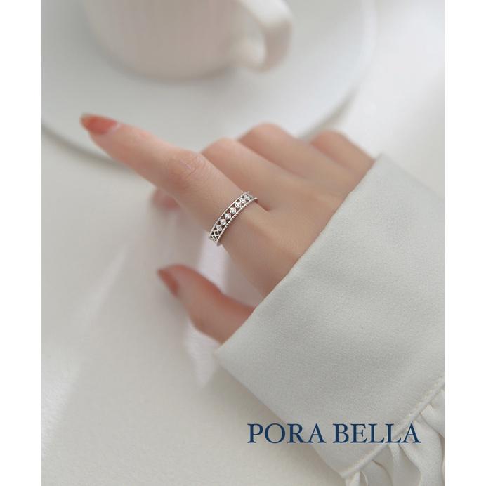 <Porabella>925純銀鋯石戒指 小眾私藏設計款 可調開口式 銀戒 Rings-細節圖3