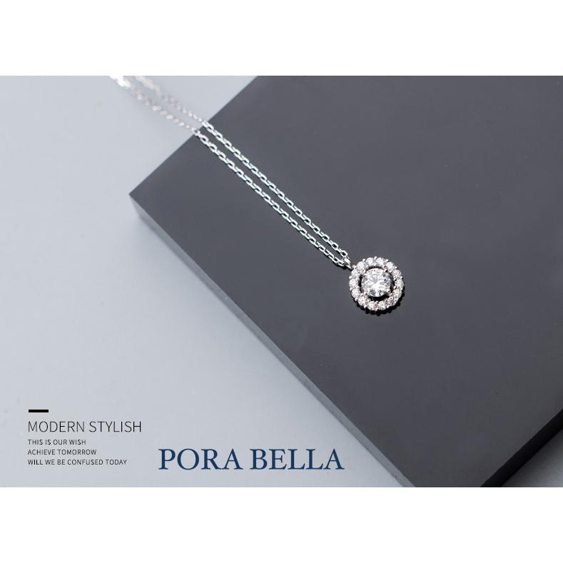 <Porabella>925純銀鋯石項鍊 圓鑽輕奢小眾設計感 氣質簡約鎖骨鍊 ins風 Necklace-細節圖5