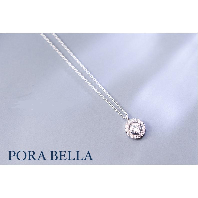 <Porabella>925純銀鋯石項鍊 圓鑽輕奢小眾設計感 氣質簡約鎖骨鍊 ins風 Necklace-細節圖6