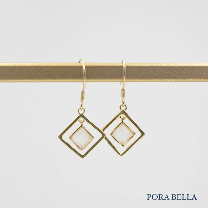 <Porabella>925純銀耳環 掛勾式 簡約幾何 時尚氣質韓風 不規則小眾 Earrings-細節圖8