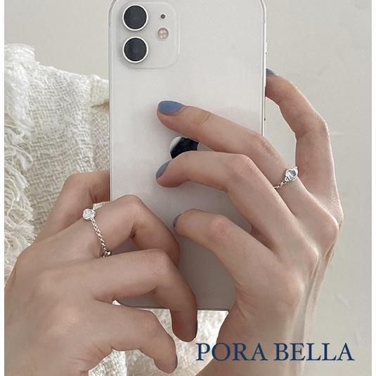 <Porabella>925純銀韓版月光石可調節式戒指 氣質ins風小眾設計風格 RINGS-細節圖2