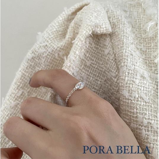 <Porabella>925純銀韓版月光石可調節式戒指 氣質ins風小眾設計風格 RINGS-細節圖5