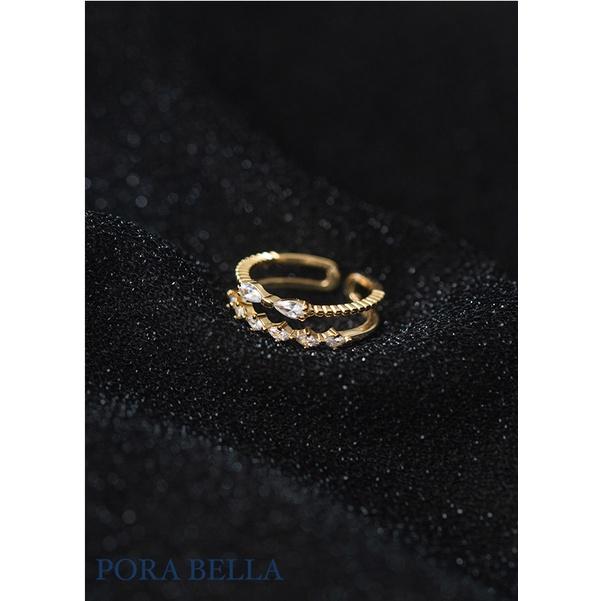 <Porabella>925純銀鋯石戒指 簡約韓風 超百搭 可調開口式純銀戒指  Rings-細節圖4