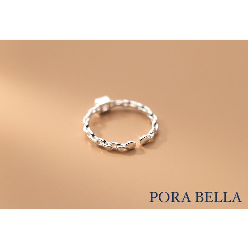 <Porabella>925純銀鋯石戒指 簡約韓風 超百搭 可調開口式 大尺寸 銀戒 Rings-細節圖2