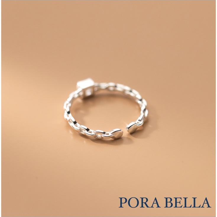 <Porabella>925純銀鋯石戒指 簡約韓風 超百搭 可調開口式 大尺寸 銀戒 Rings-細節圖4