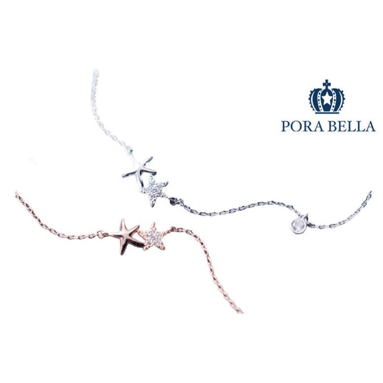 <Porabella>925純銀鋯石項鍊 純銀星星項鍊 輕奢小眾鎖骨 ins風 新款 2色可選-細節圖2