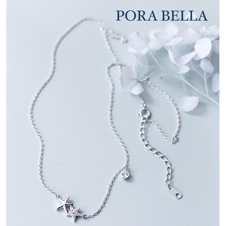 <Porabella>925純銀鋯石項鍊 純銀星星項鍊 輕奢小眾鎖骨 ins風 新款 2色可選-細節圖4