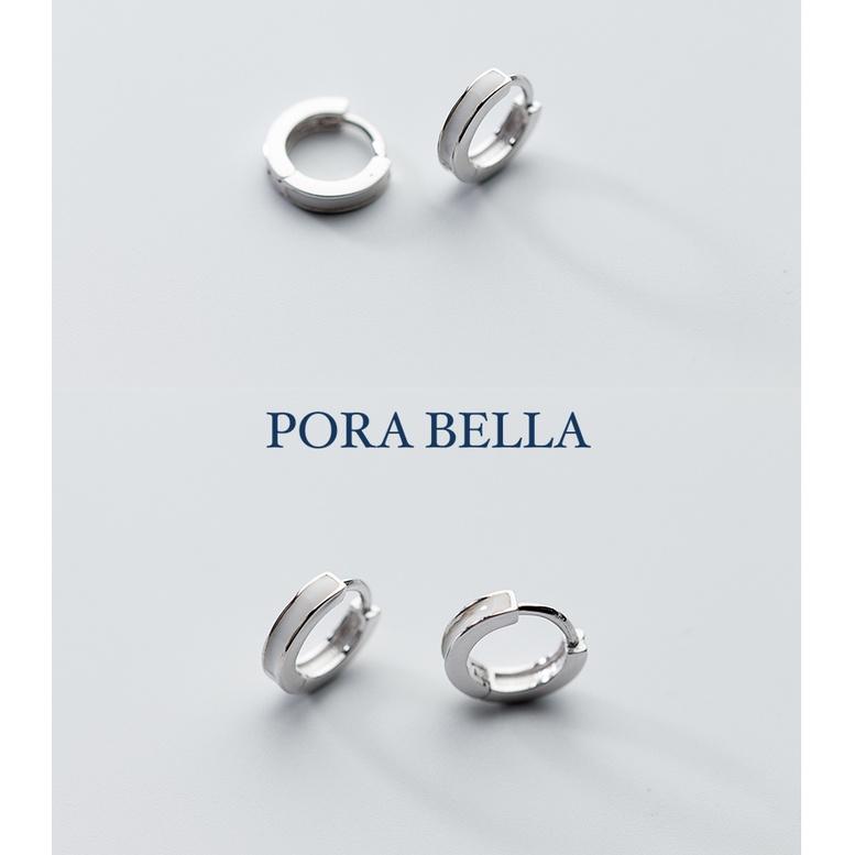 <Porabella>925純銀耳環 個性帥氣 黑白情侶款 韓風百搭 穿洞式耳環 Earrings-細節圖7