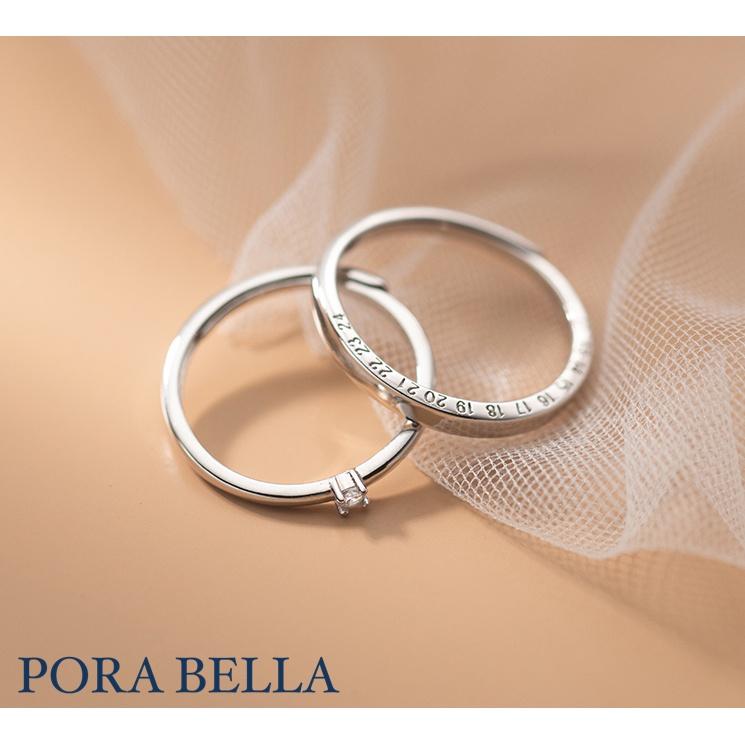 <Porabella>925純銀鋯石對戒珍愛永恆告白愛情 情人 禮物可調開口式對戒 男士戒指 RINGS <一對販售>-細節圖2