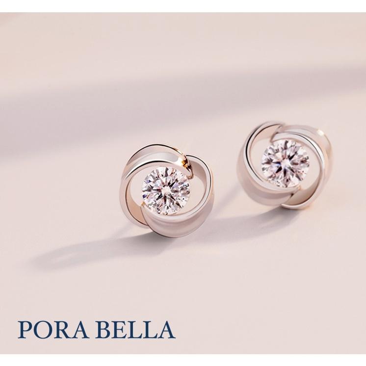 <Porabella>925純銀鋯石耳環 簡約大方 小資女必備百搭 玫瑰花狀 Earrings-細節圖5