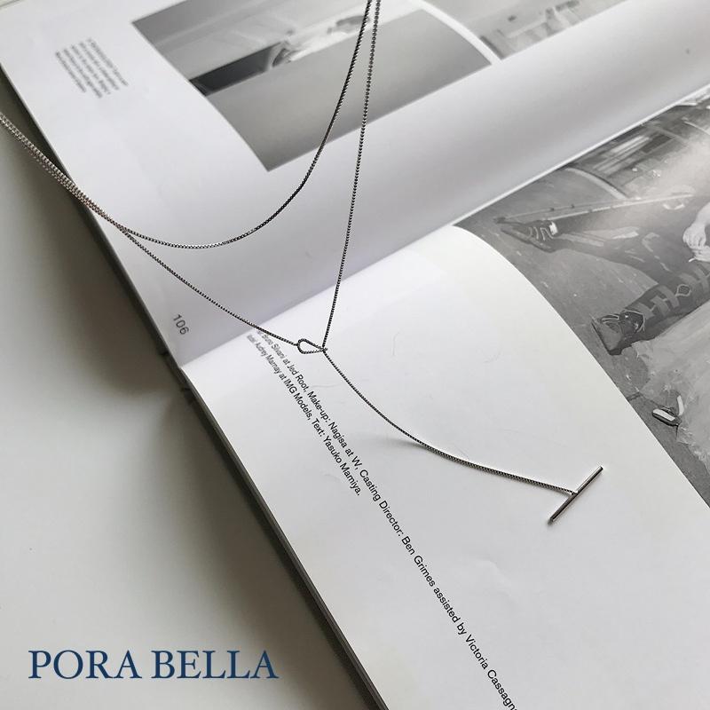 <Porabella>925純銀  極簡線條雙層纏繞設計 線條個性 項鍊 Necklace-細節圖3