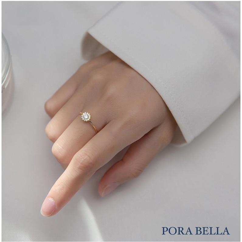 <Porabella>925純銀鋯石戒指 閃耀 優雅 獨特  可調開口式 銀戒 Rings-細節圖3