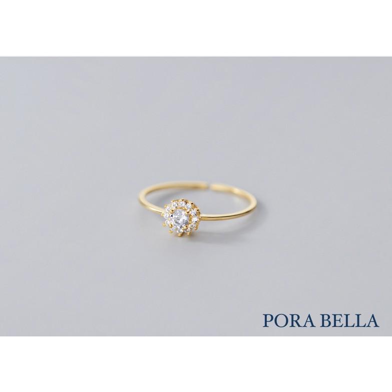 <Porabella>925純銀鋯石戒指 閃耀 優雅 獨特  可調開口式 銀戒 Rings-細節圖4