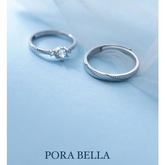 <Porabella>925純銀鋯石對戒珍愛永恆告白愛情 情人 禮物可調開口式對戒 男士戒指 RINGS <一對販售>-細節圖3