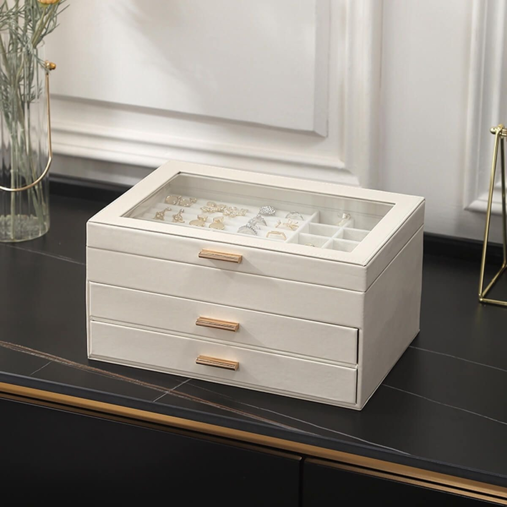 大容量皮革首飾盒Jewelry Box-細節圖4