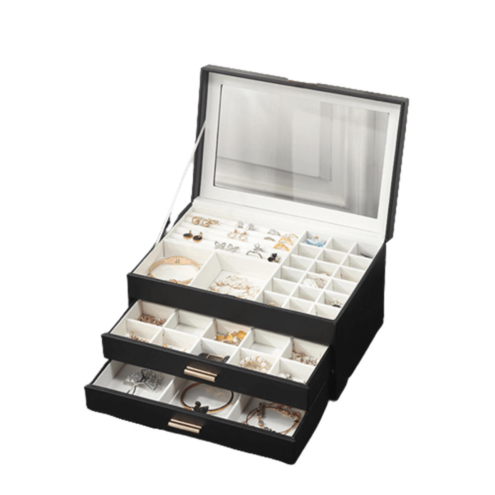 大容量皮革首飾盒Jewelry Box-細節圖6