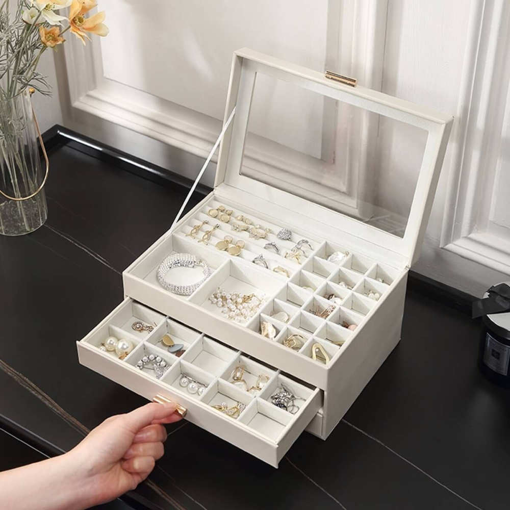 大容量皮革首飾盒Jewelry Box-細節圖7