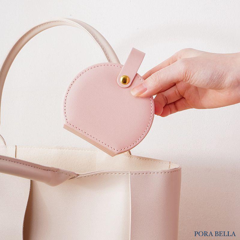 <Porabella>超可愛皮革首飾盒 圓形小巧輕便 珠寶盒  出國攜帶飾品盒 戒指項鍊耳環耳夾收納 飾品收納 交換禮物-細節圖7