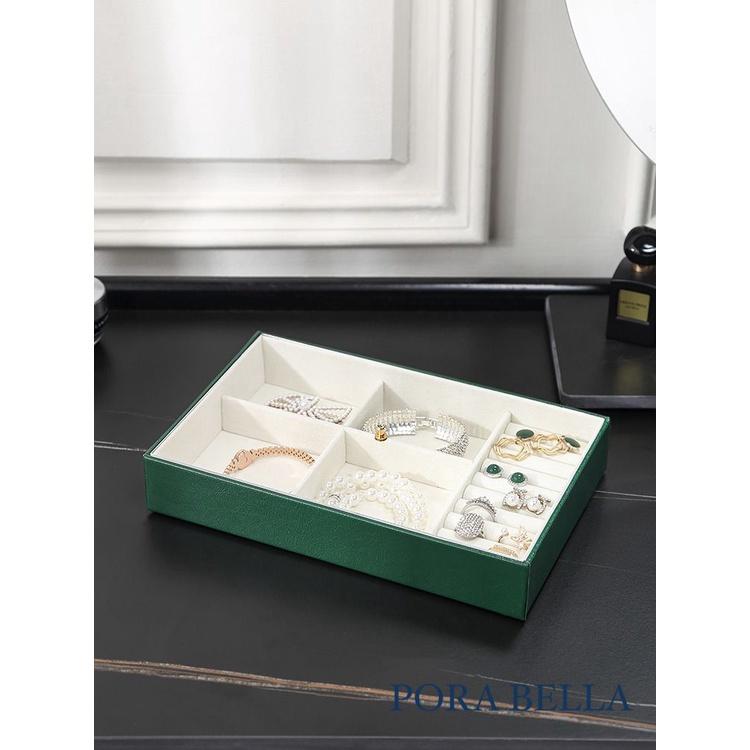<Porabella>2023新款皮革首飾盒 珠寶盒 ins精緻壓克力蓋 飾品戒指項鍊耳環耳夾收納 展示架展示抽屜收納-細節圖7
