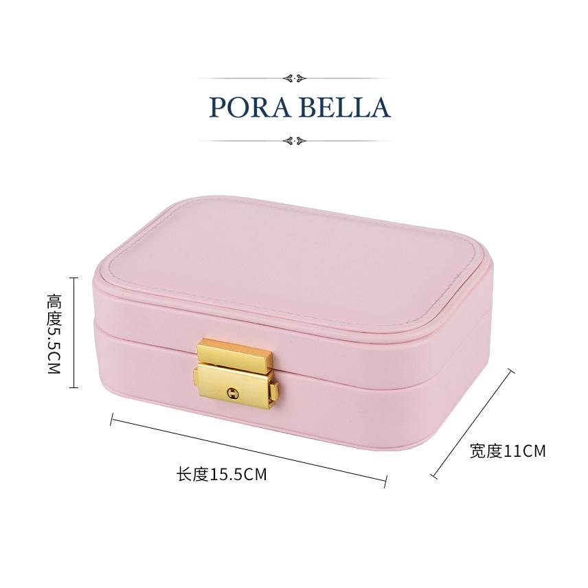 <Porabella>貴婦皮革首飾盒 珠寶盒 旅行旅遊 絨布盒飾品盒 飾品戒指項鍊耳環耳夾收納 展示架展示收納盒防水-細節圖9
