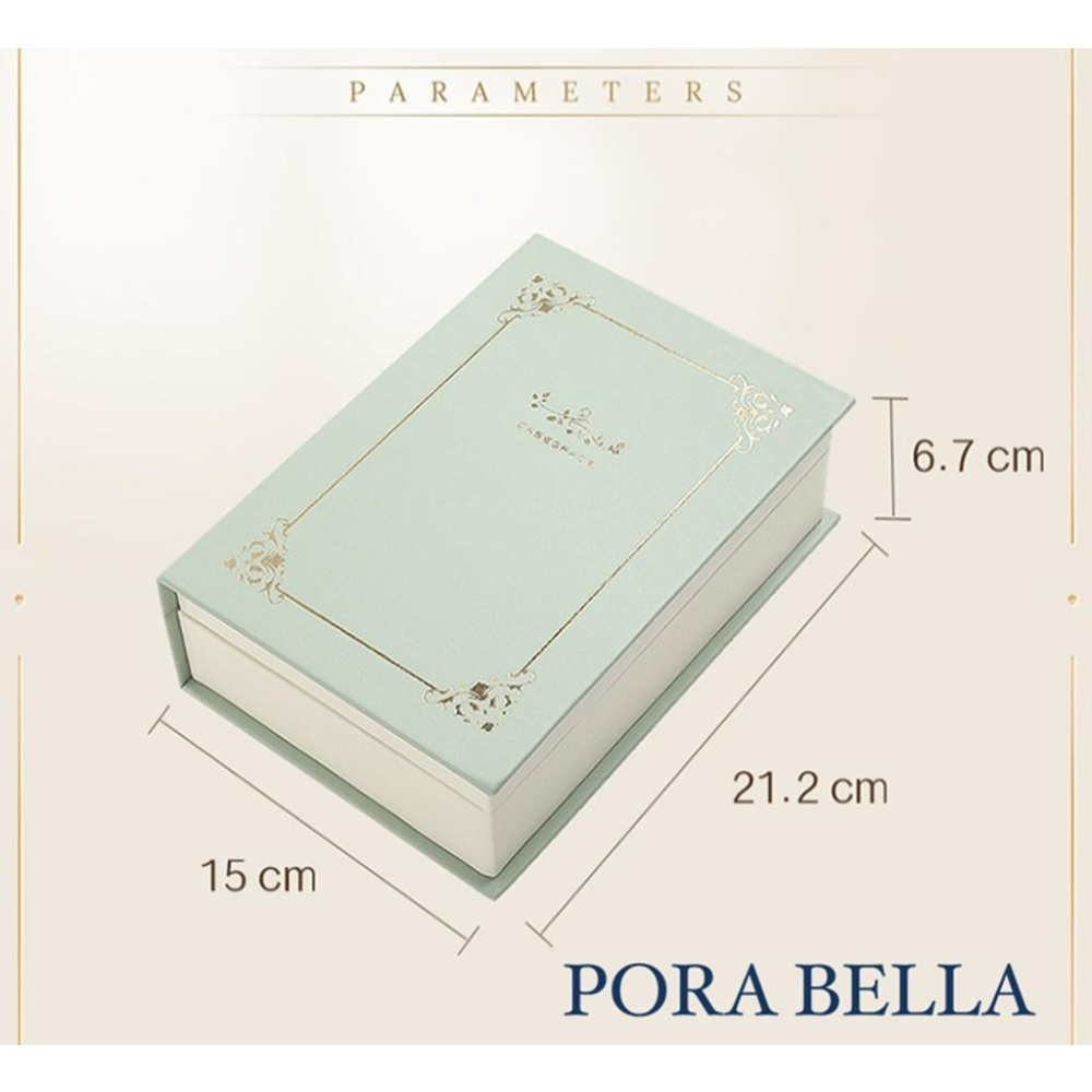 <Porabella>書本直立式首飾盒 珠寶盒 ins風收納本 絨布盒飾品盒 飾品戒指項鍊耳環耳夾收納 展示架展示收納盒-細節圖8