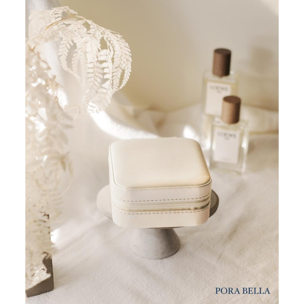 <Porabella>簡約皮革首飾盒 珠寶盒 旅行旅遊 絨布盒飾品盒 飾品戒指項鍊耳環耳夾收納 展示收納盒防水 交換禮物-細節圖6