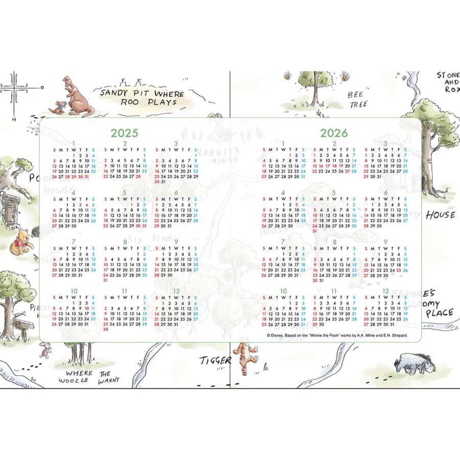 官方授權 2025 維尼熊多功能手冊 日誌 記帳本  記事 週記-細節圖2