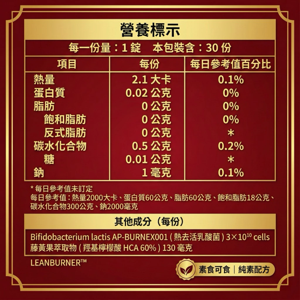 大研生醫 超燃藤黃果乳酸菌 30 錠 / 盒 藤黃果 乳酸菌 ［每樂膚］-細節圖7
